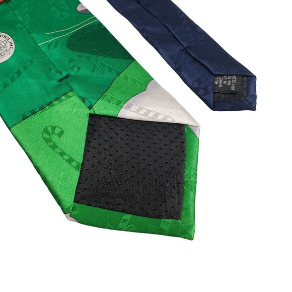 Yule Tie Greetings Hallmark Men Necktie Tie Golfing Santa Holiday Christmas Gift - Picture 6 of 6